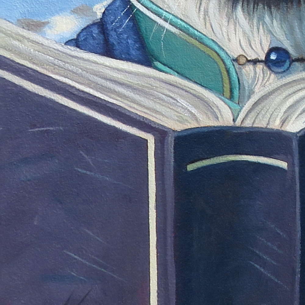 "Chaos Magic"—16"x20" cat oil painting on wrapped canvas