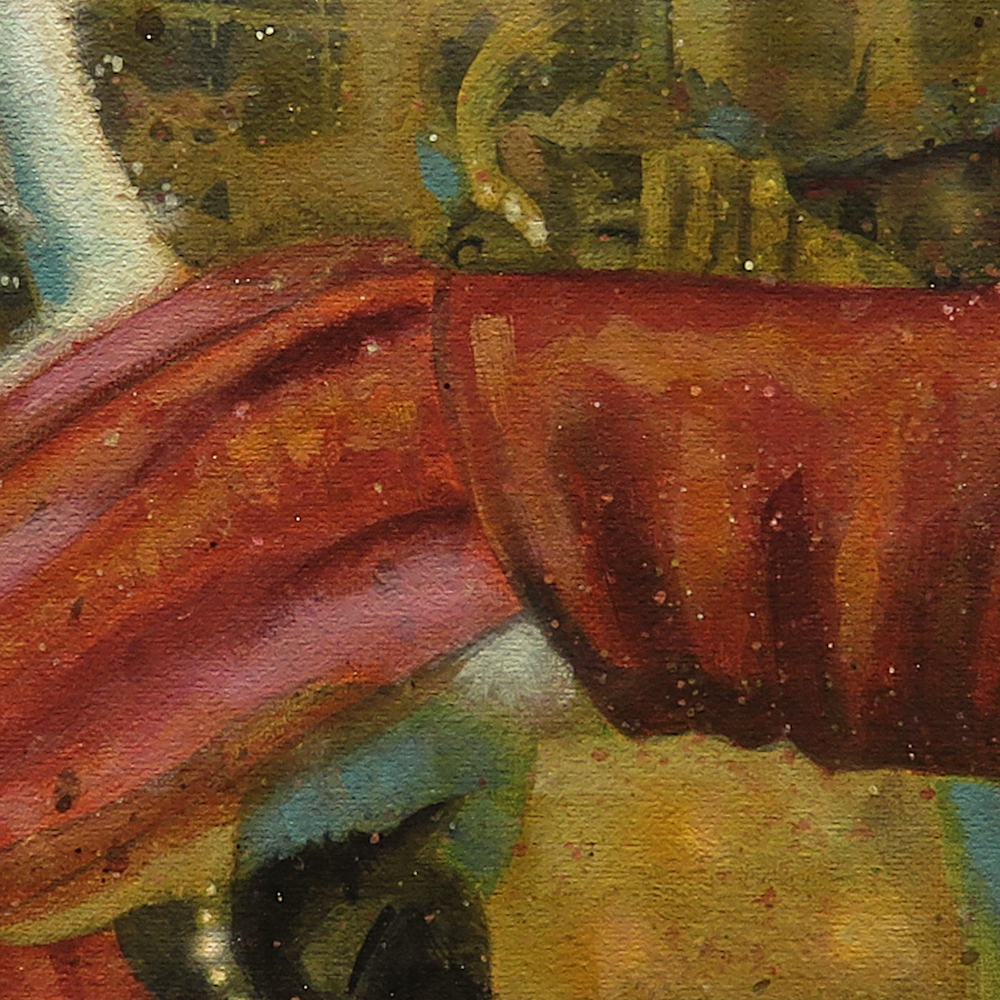 "The Debut"—20"x16" acrylic cat painting on wrapped canvas