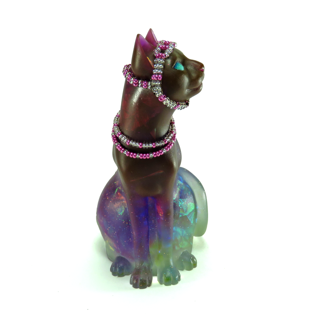 "Nova"—an OOAK handmade resin cat figurine