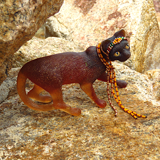 "Pumpkin Spice"—a handmade resin cat figurine