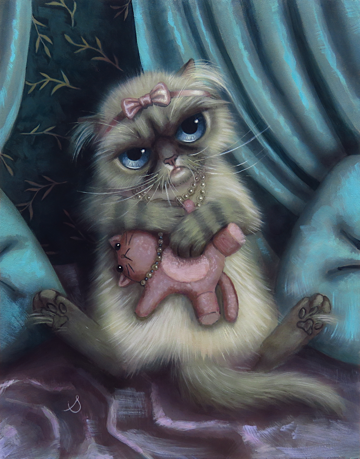 "Don't Touch My Baby"—11"x14" acrylic painting on panel