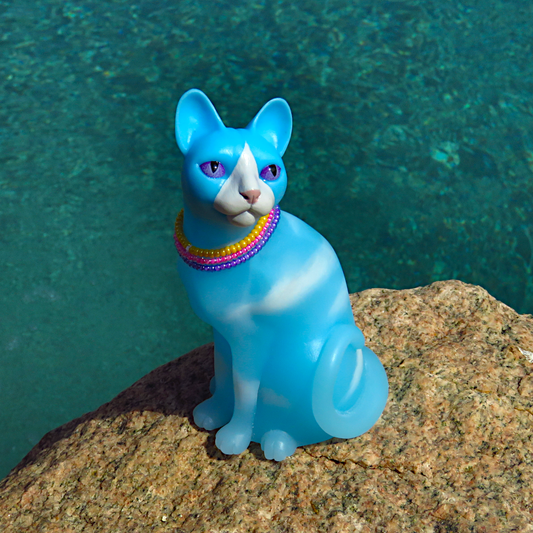 "Skydrift"—a handmade resin cat figurine