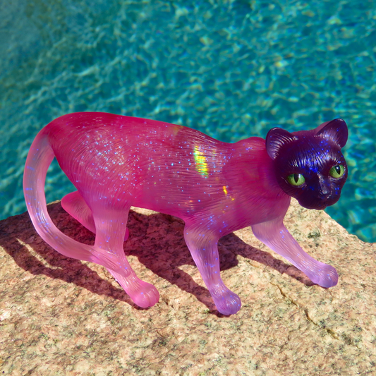 "Nova Purr"—a handmade resin cat figurine