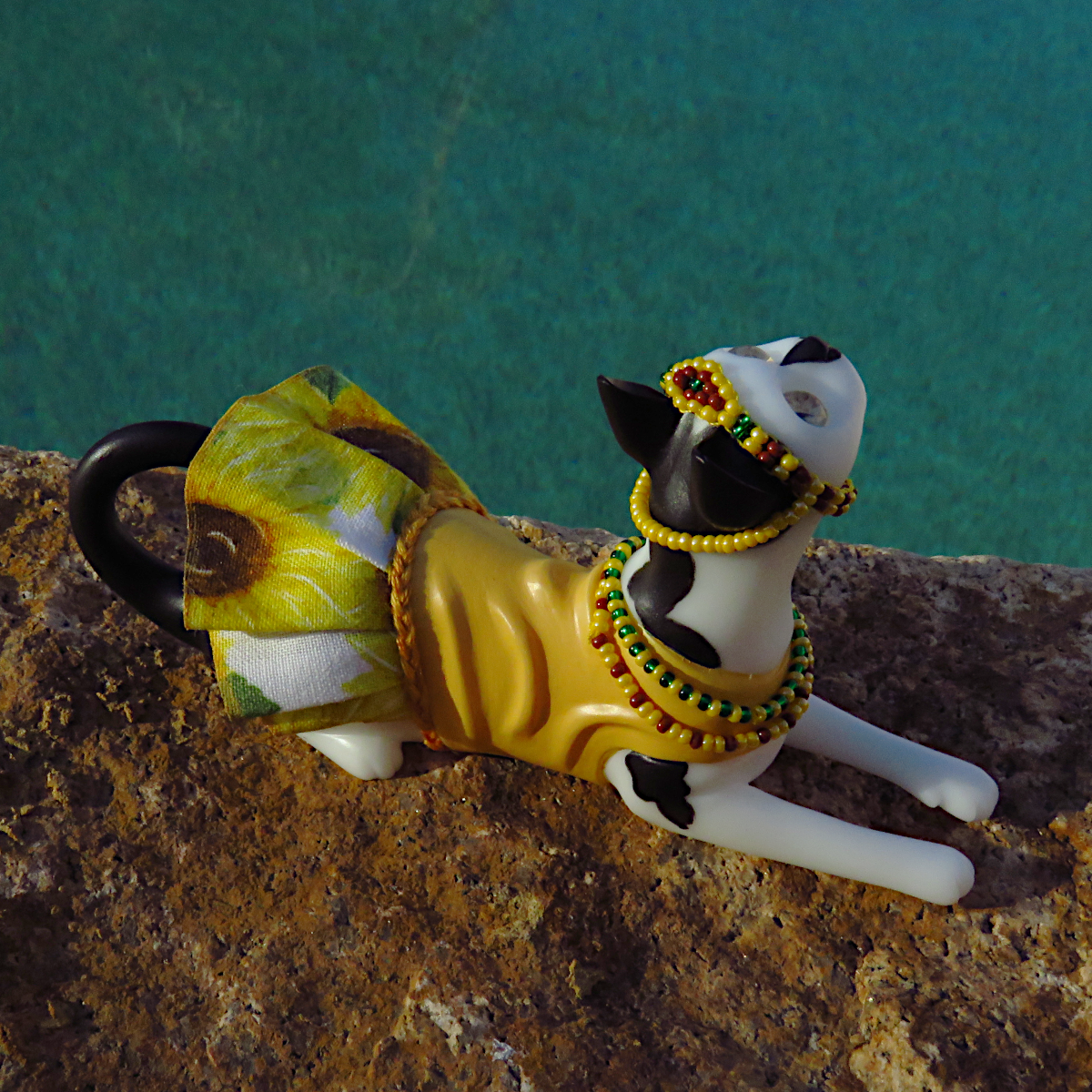 "Helia"—a handmade resin cat figurine