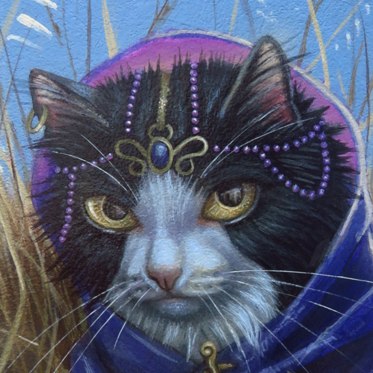 "My Golden Realm"—8"x11" acrylic painting on panel