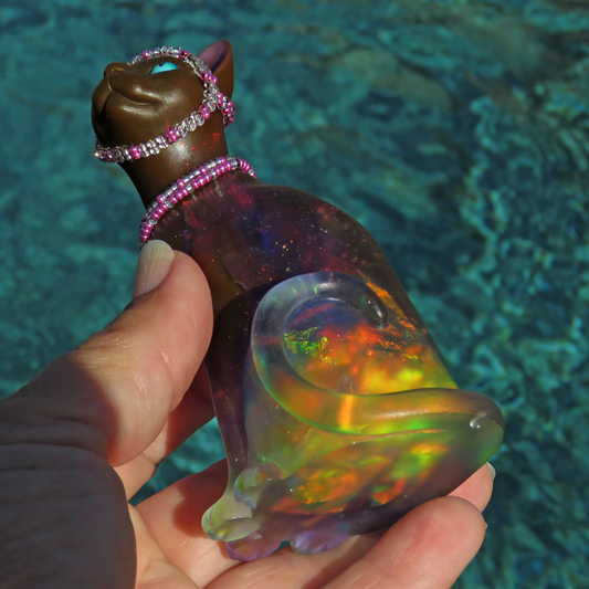 "Nova"—an OOAK handmade resin cat figurine