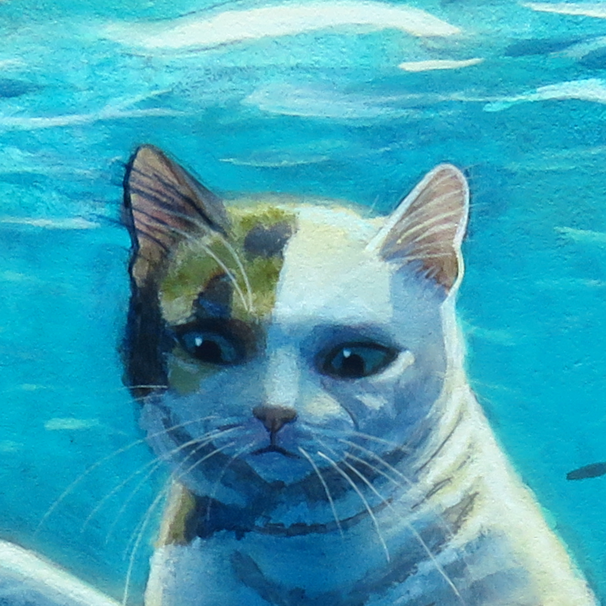 "Sardine!"—11"x14" acrylic painting on MDF panel