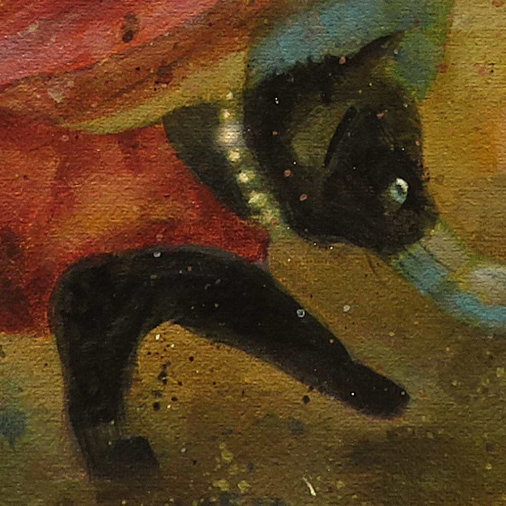 "The Debut"—20"x16" acrylic cat painting on wrapped canvas