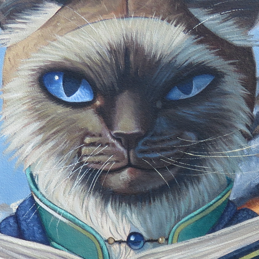 "Chaos Magic"—16"x20" cat oil painting on wrapped canvas
