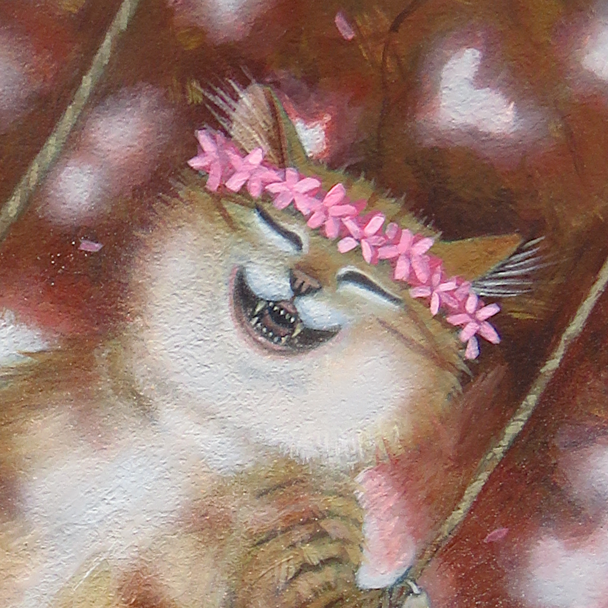 "Whee!"—11"x14" Acrylic Cat Painting on MDF Panel