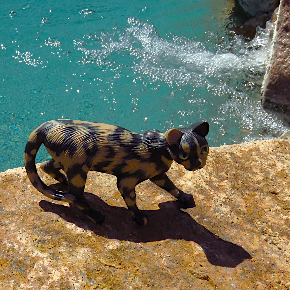 "Tortitude"—a handmade resin cat figurine