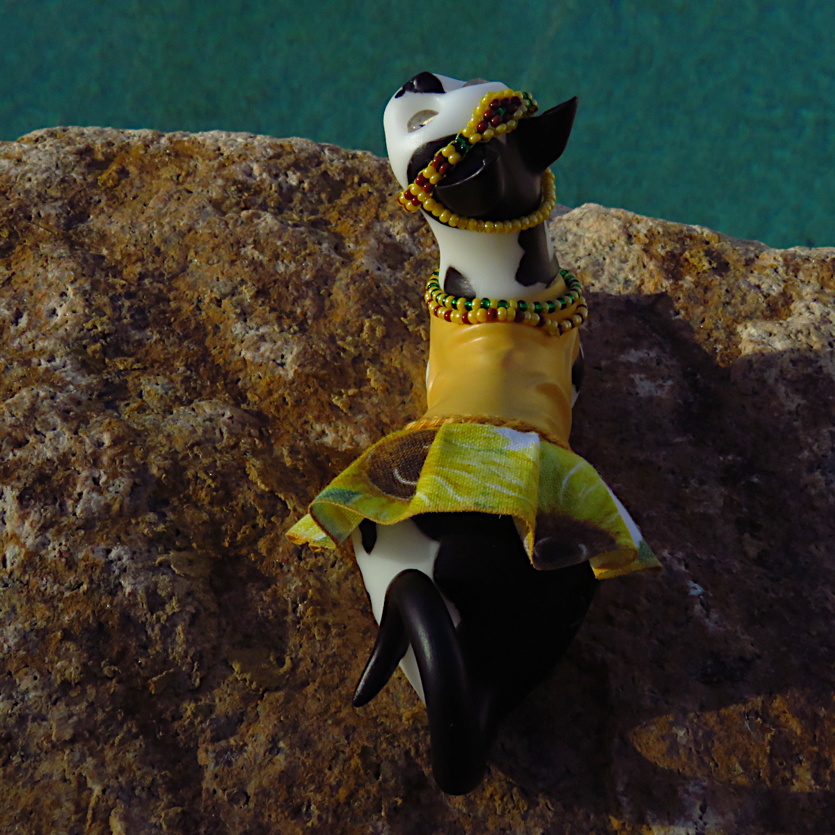 "Helia"—a handmade resin cat figurine