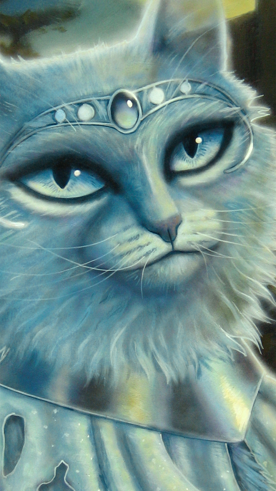"The Ghost Princess" Original 11"x14" Acrylic Cat Painting
