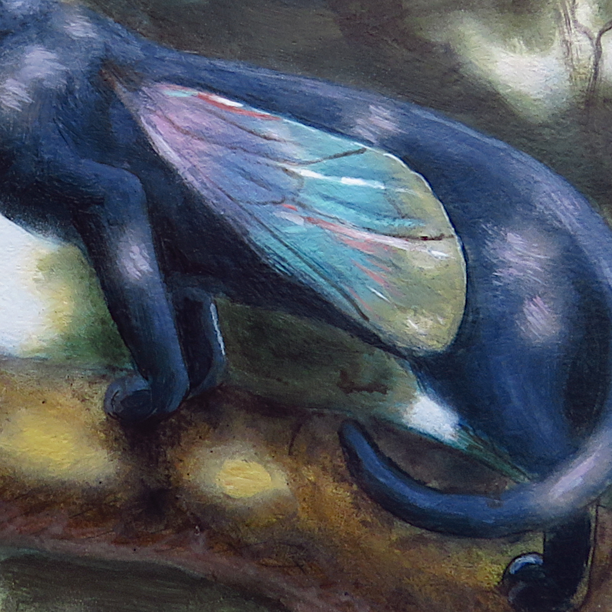 "Drone"—11"x14" Acrylic Cat Painting on MDF Panel