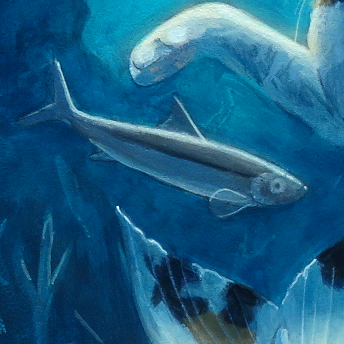 "Sardine!"—11"x14" acrylic painting on MDF panel