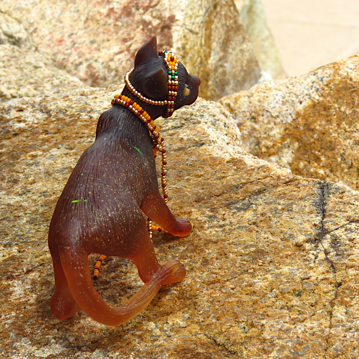"Pumpkin Spice"—a handmade resin cat figurine