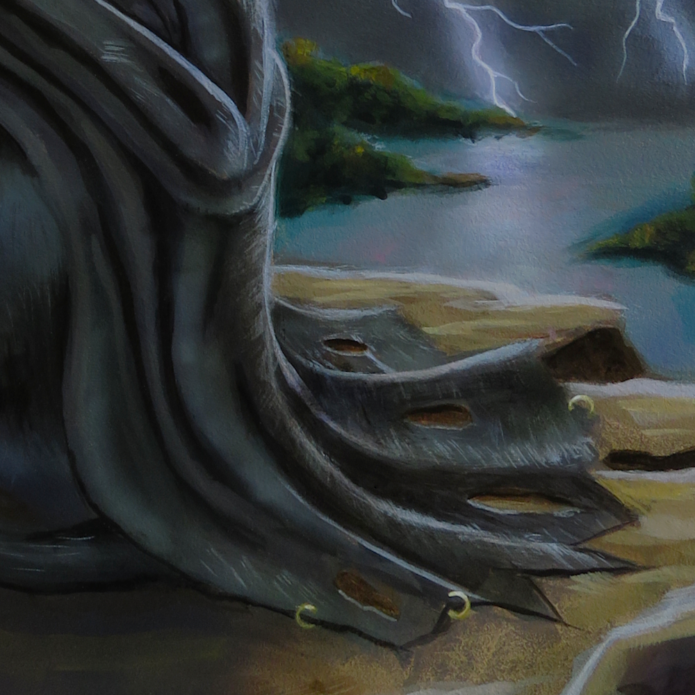 "I Am the Storm"—an Original 11"x14" Acrylic Witch Cat Painting