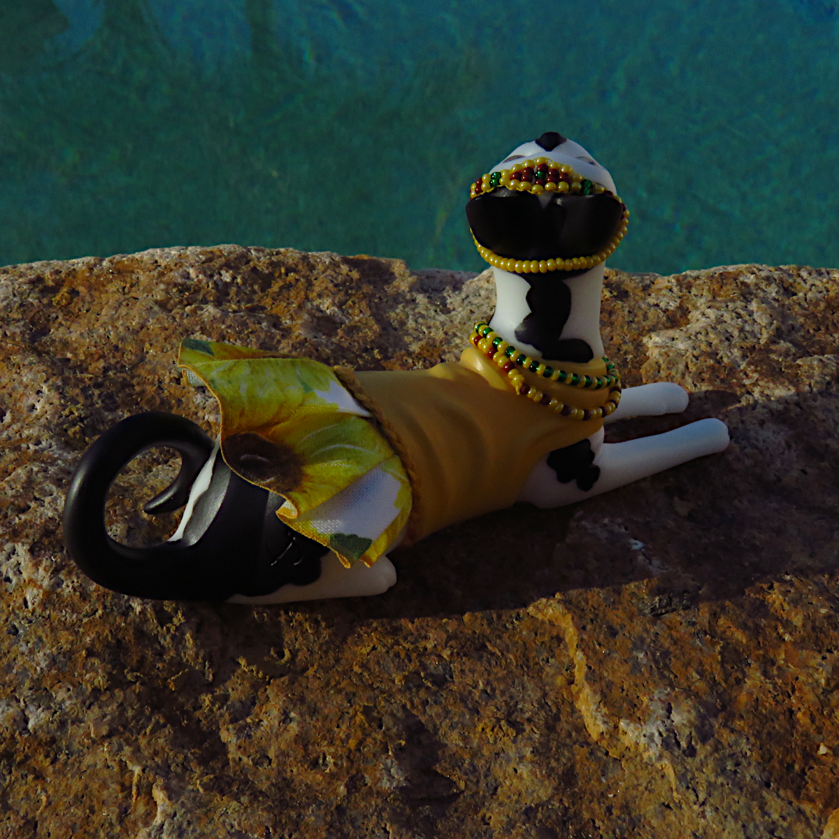 "Helia"—a handmade resin cat figurine