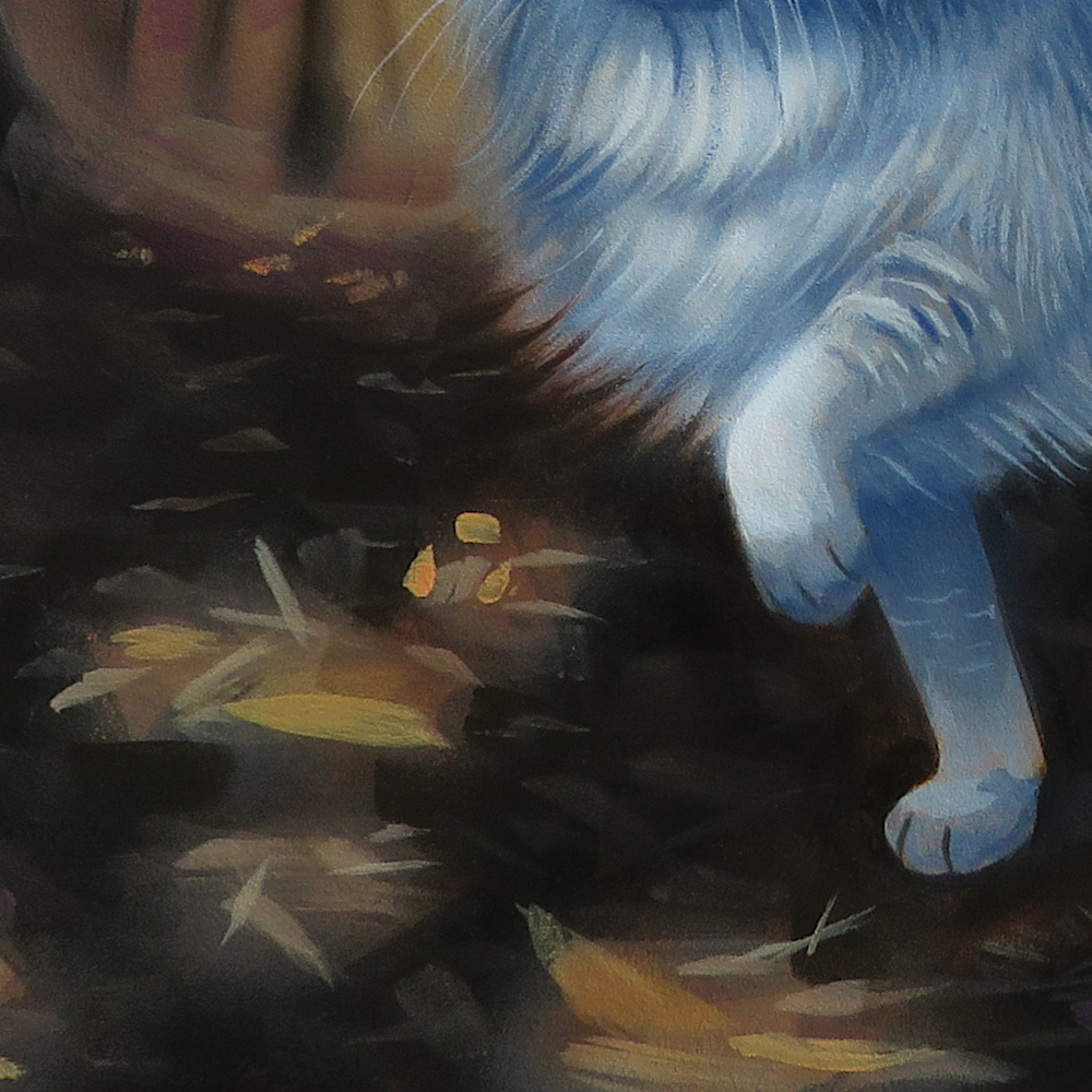 "Sun Dance"—A 14"x11" Original Acrylic Unicorn Cat Painting