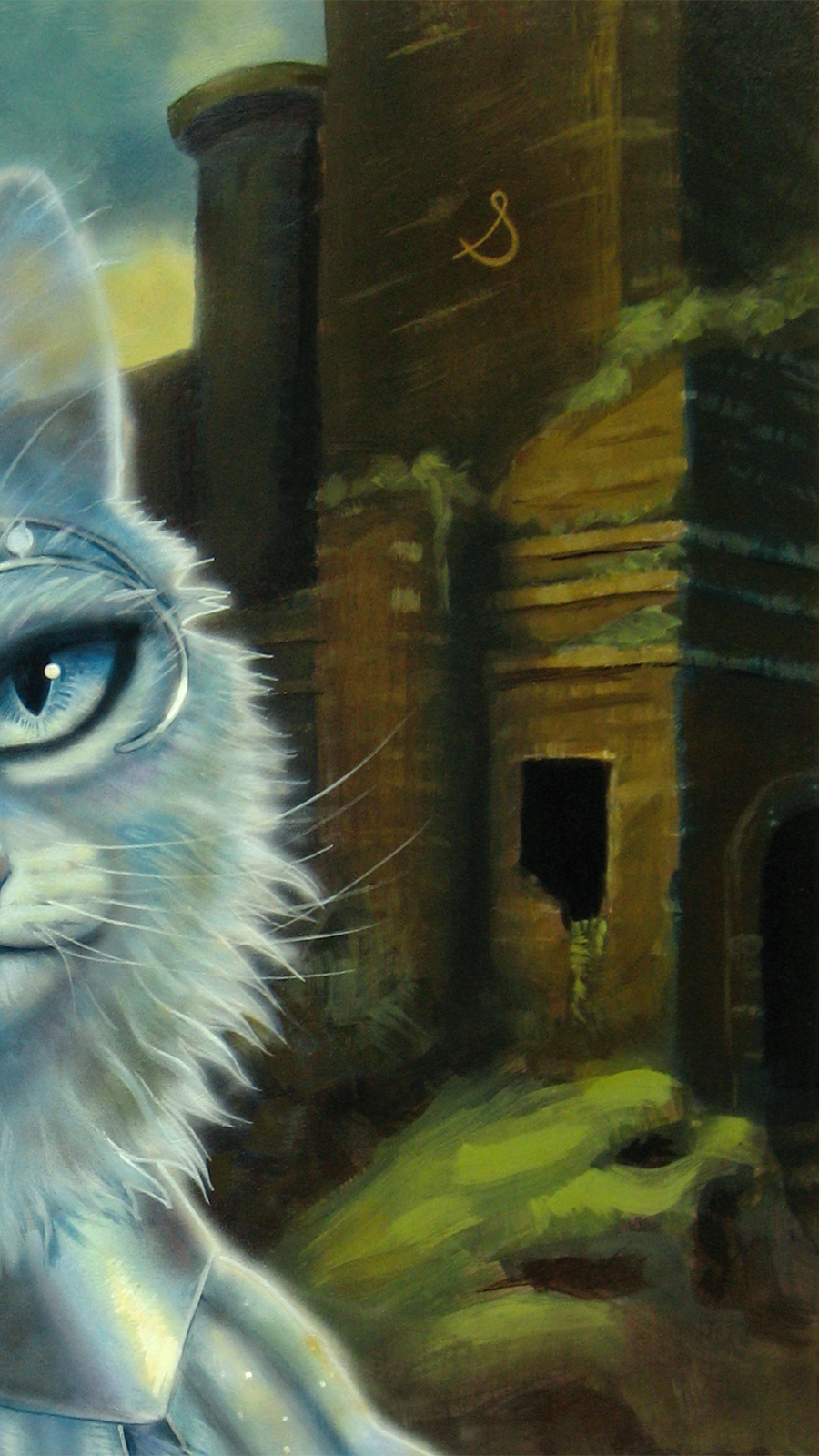 "The Ghost Princess" Original 11"x14" Acrylic Cat Painting