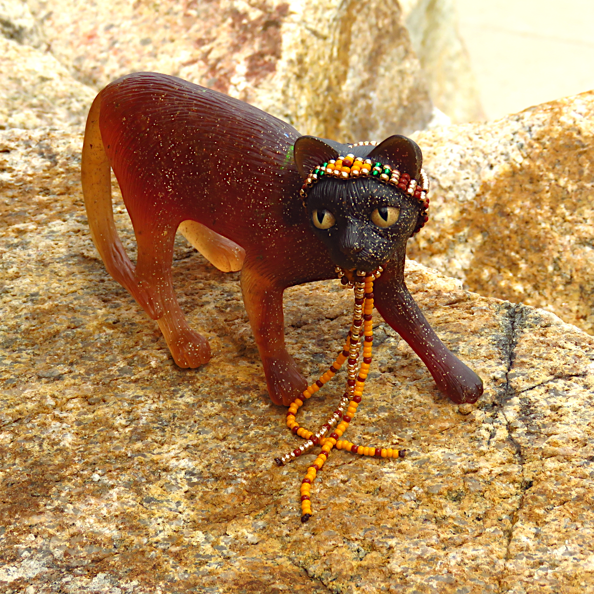 "Pumpkin Spice"—a handmade resin cat figurine