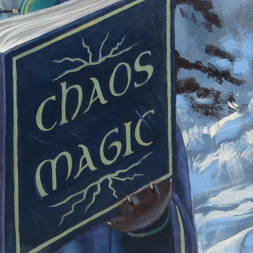 "Chaos Magic"—16"x20" cat oil painting on wrapped canvas