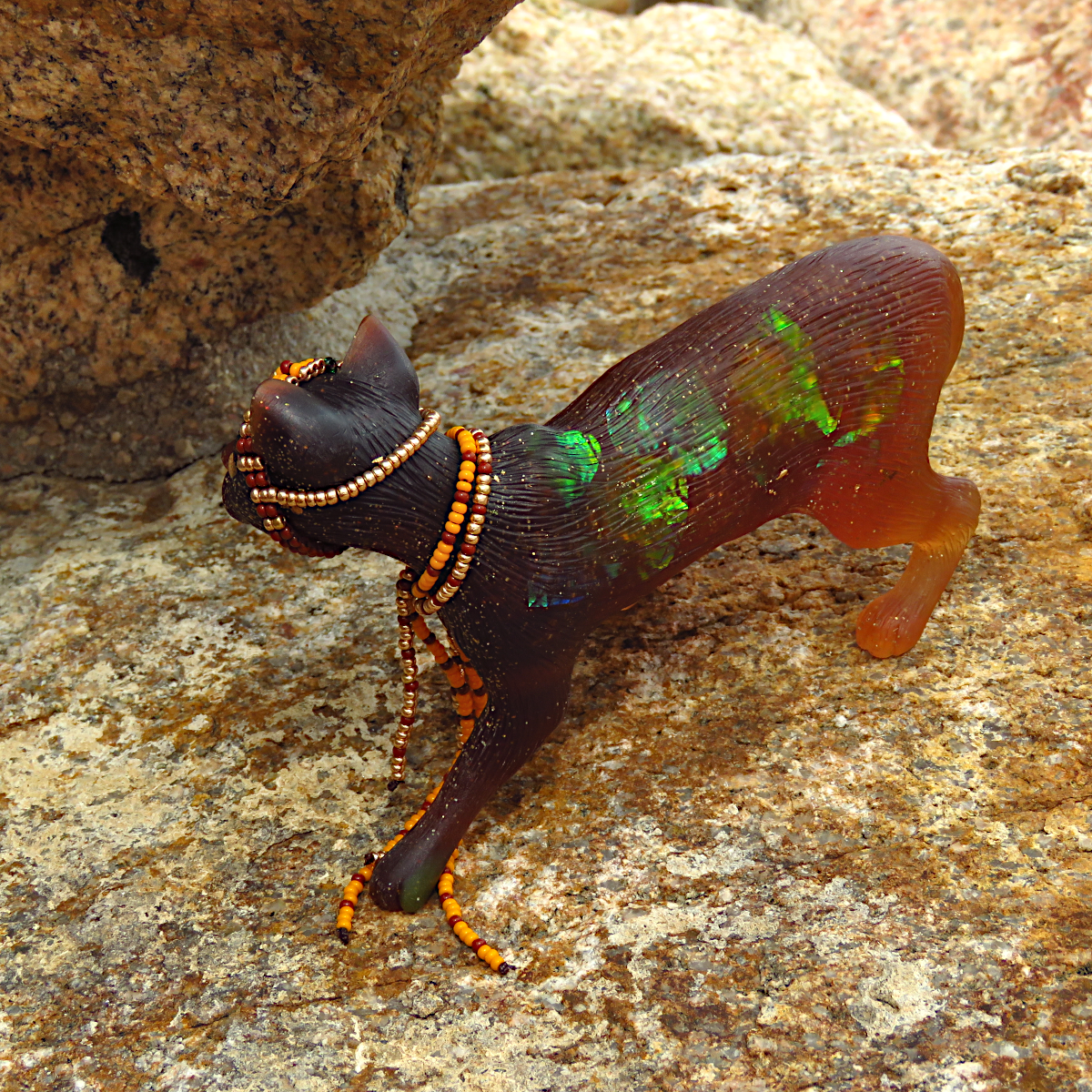 "Pumpkin Spice"—a handmade resin cat figurine