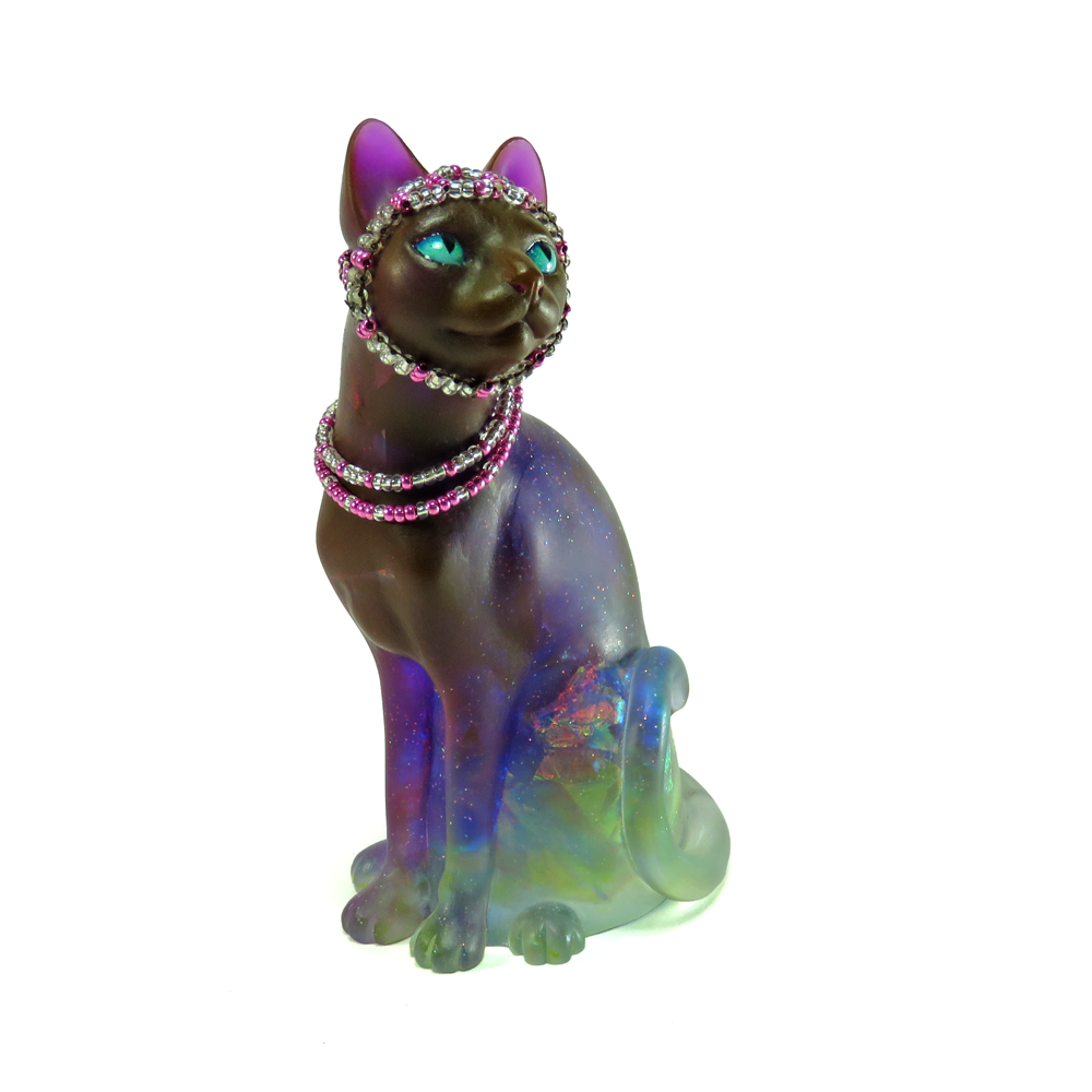 "Nova"—an OOAK handmade resin cat figurine