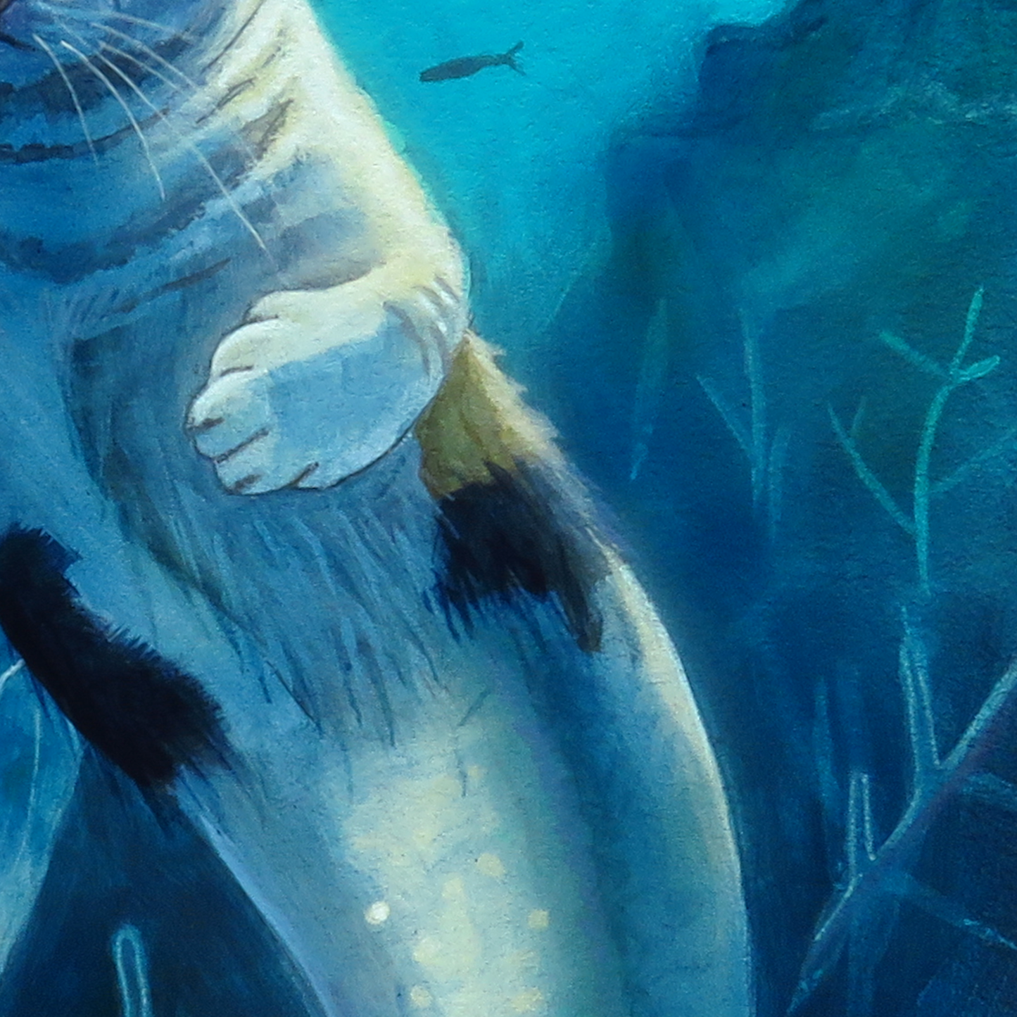 "Sardine!"—11"x14" acrylic painting on MDF panel