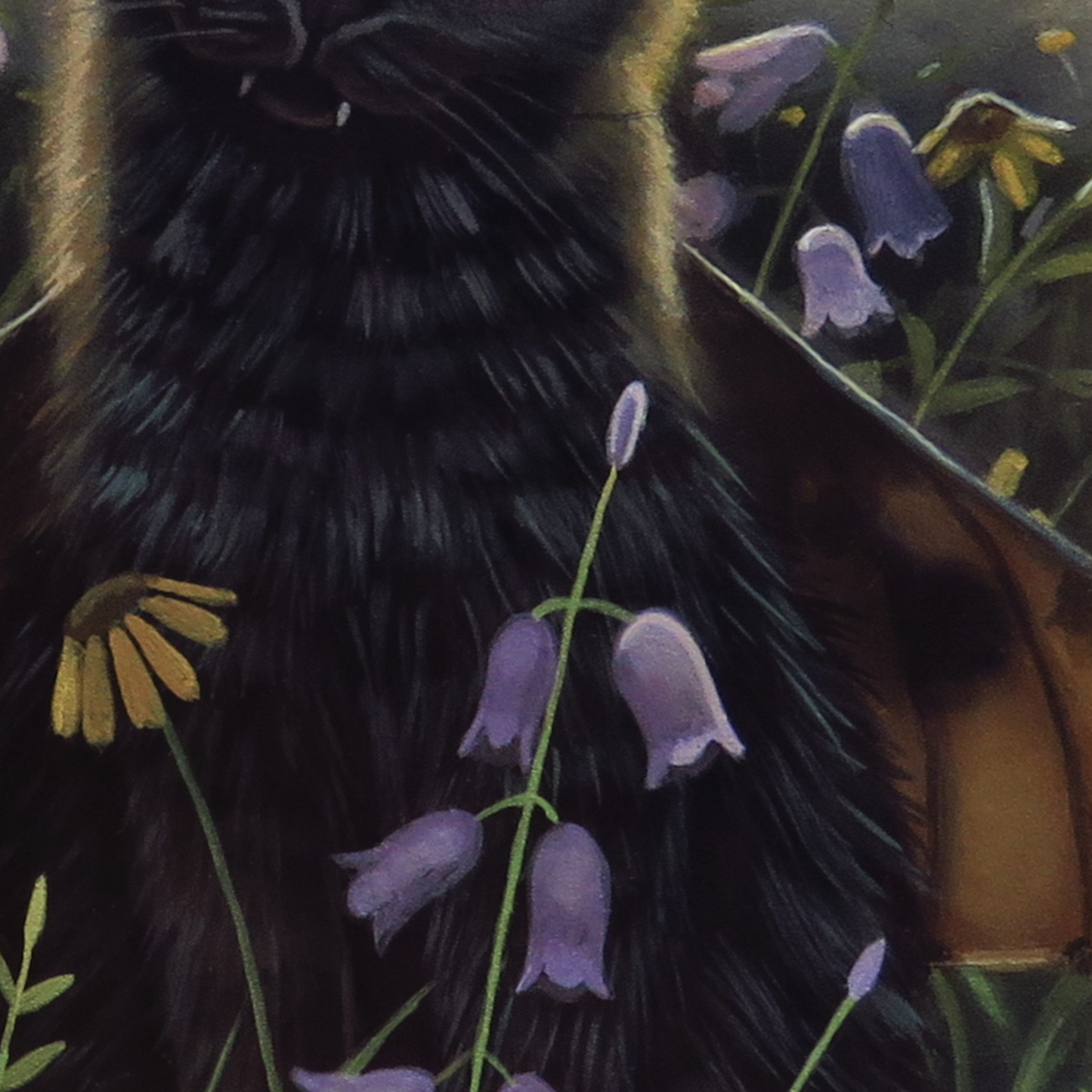 "Mothcat"—11"x14" acrylic painting on panel
