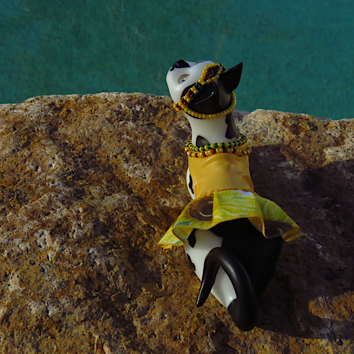 "Helia"—a handmade resin cat figurine