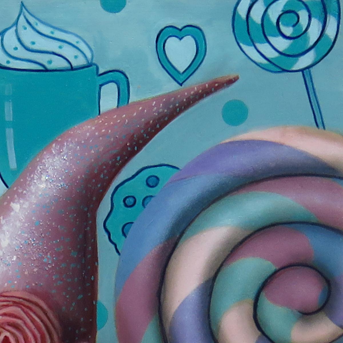 "Sugar Witch"—11"x14" acrylic painting on MDF panel