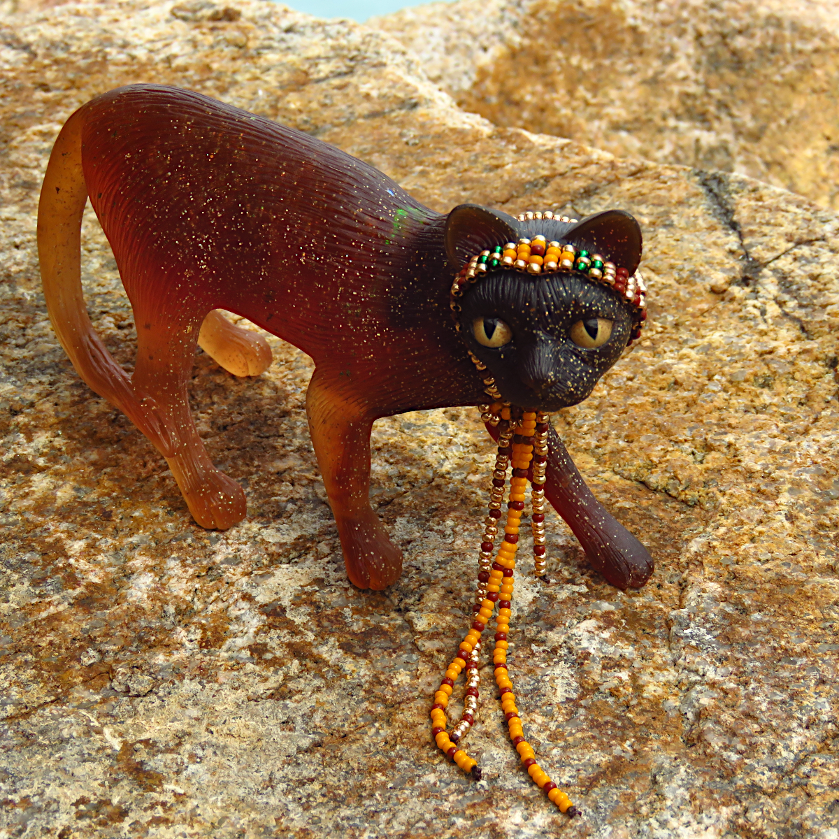"Pumpkin Spice"—a handmade resin cat figurine