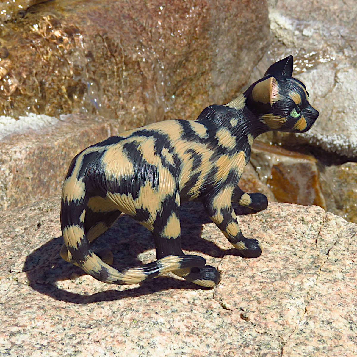 "Tortitude"—a handmade resin cat figurine