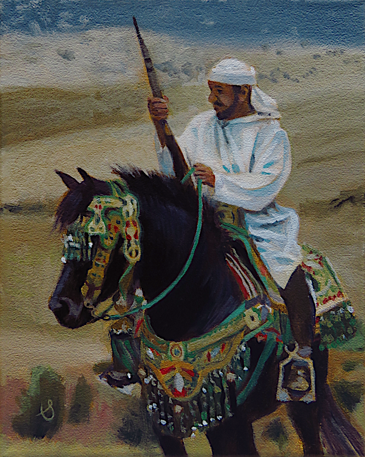 "Sentinel"—an original 8"x10" painting on wrapped canvas
