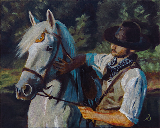 "A Moment"—an original 10"x8" painting on wrapped canvas